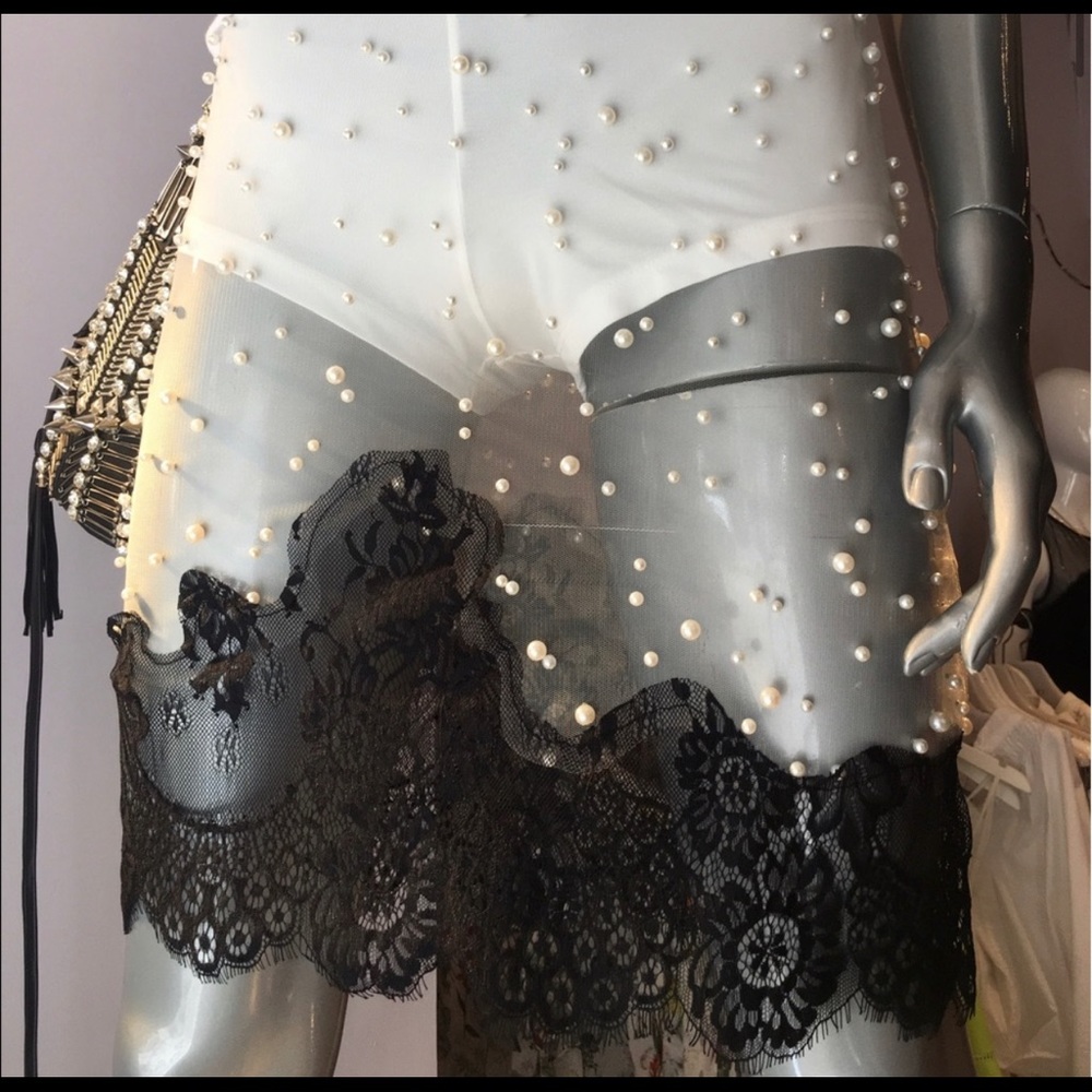 Sheer short skirt